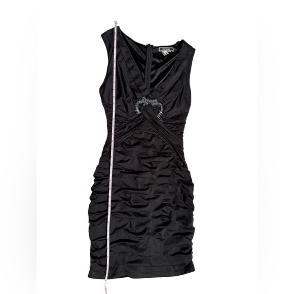 Nikibiki Black Ruched Mini Dress size Small - Picture 7 of 13